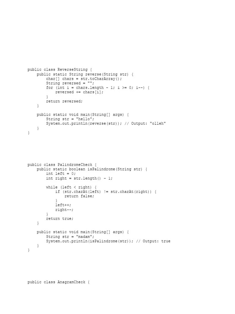 Java Programs | PDF | String (Computer Science) | Computer Programming
