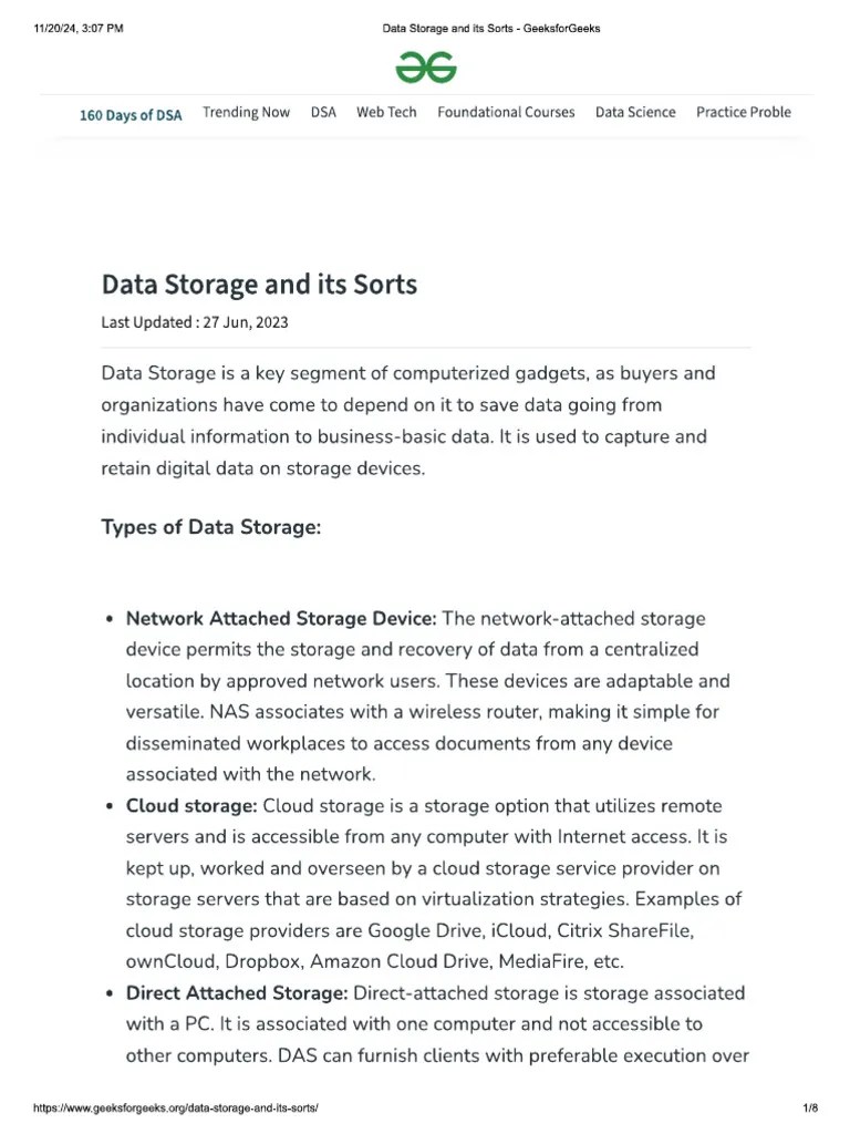 Data Storage | PDF
