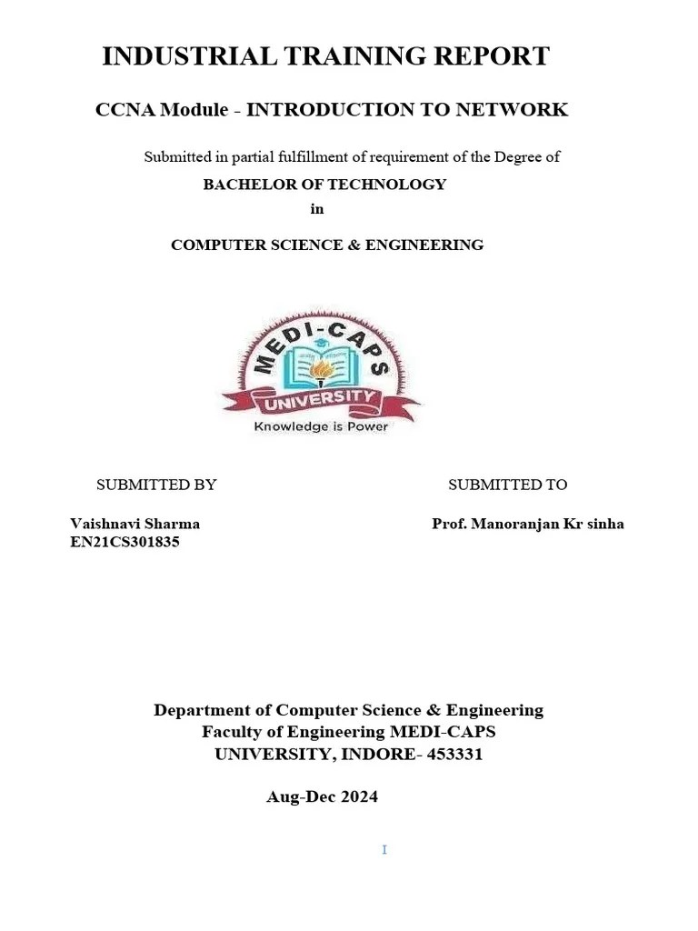 Vaishnavi It Report Pdf Computer Network Network Switch