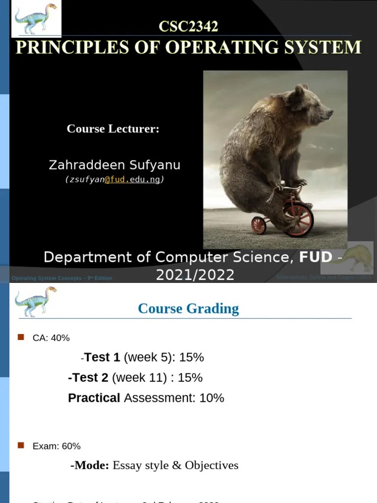 Lecture 1 OS | PDF | Operating System | Computer Data Storage