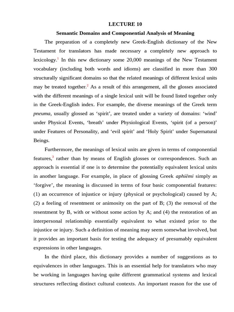 Lecture 10 | PDF | Semantics | Noun