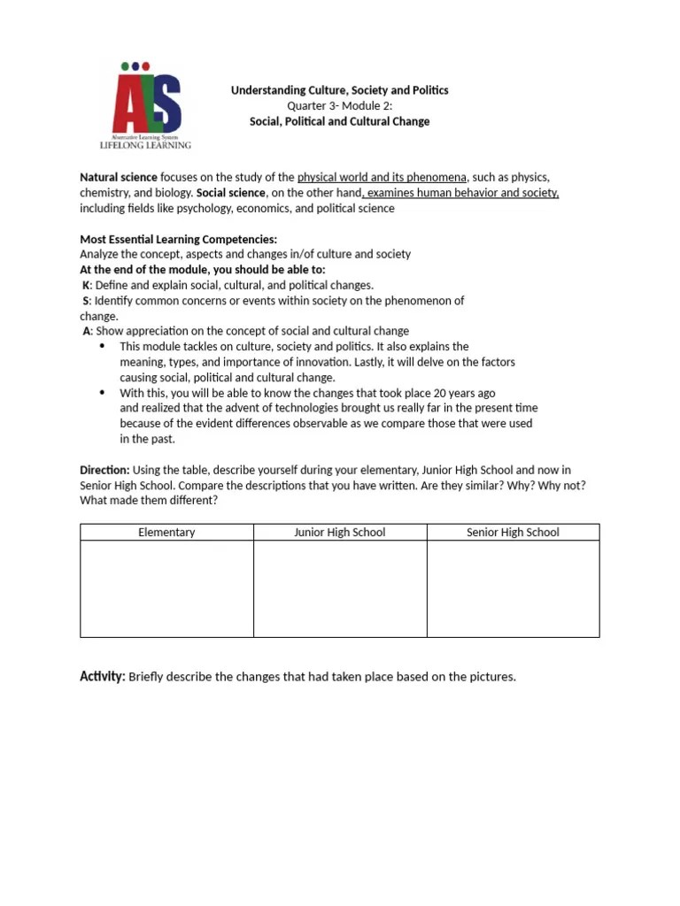 Module 2 Pdf Society Science