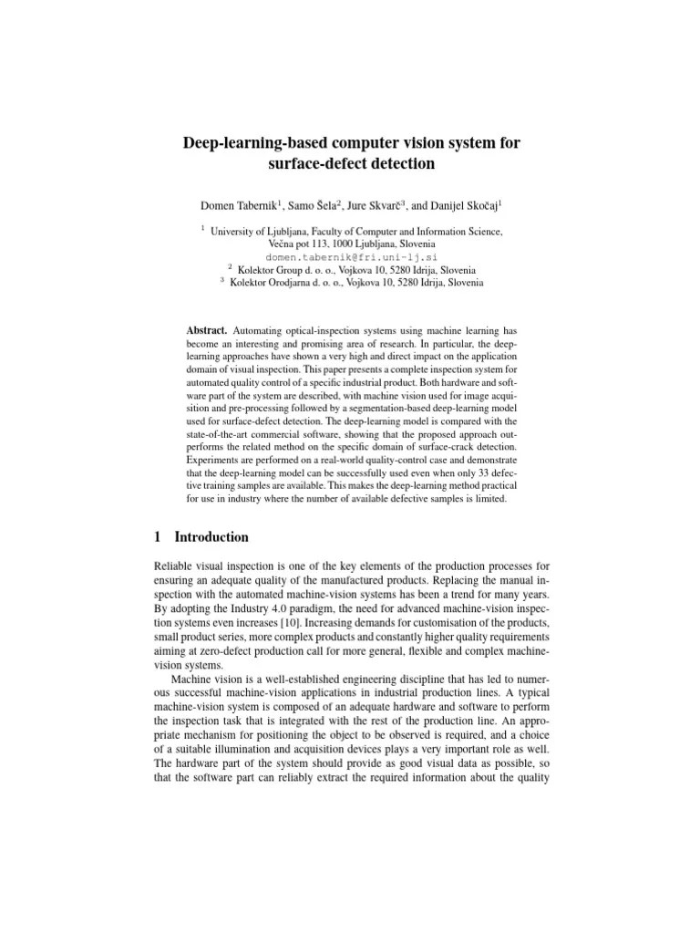 Deep Learning Based Computer Vision Syst | PDF | Deep Learning | Image ...