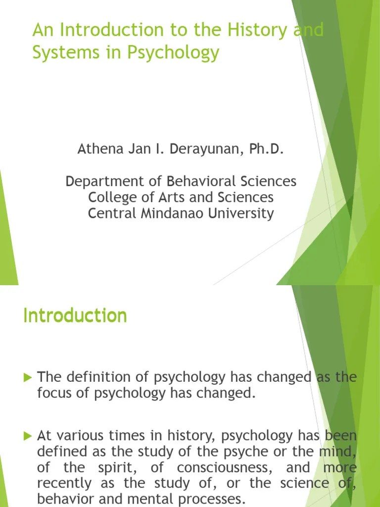 1 INTRO History Of Psychology | PDF | Psychology | Determinism