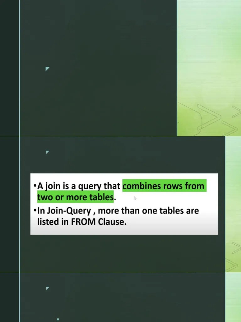 Joins In MySQL | PDF