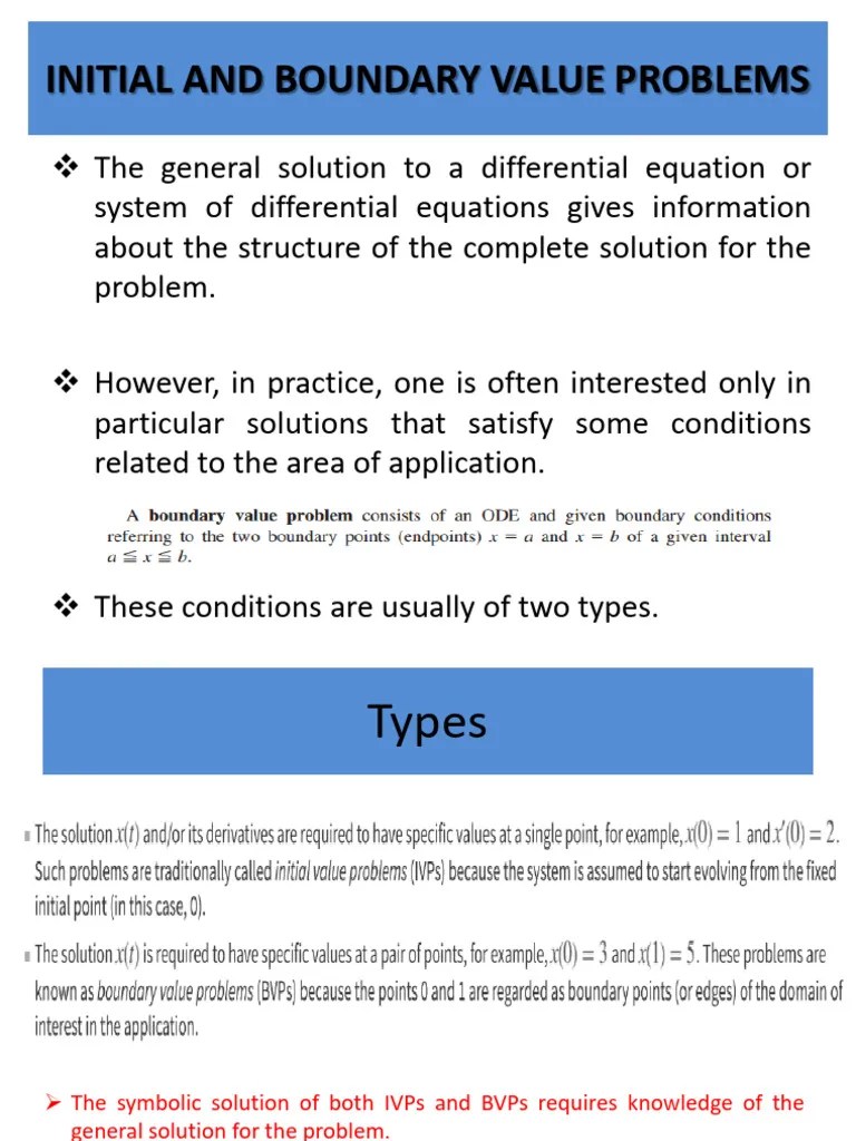 4.0 Initial And Boundary Value Problems. | PDF