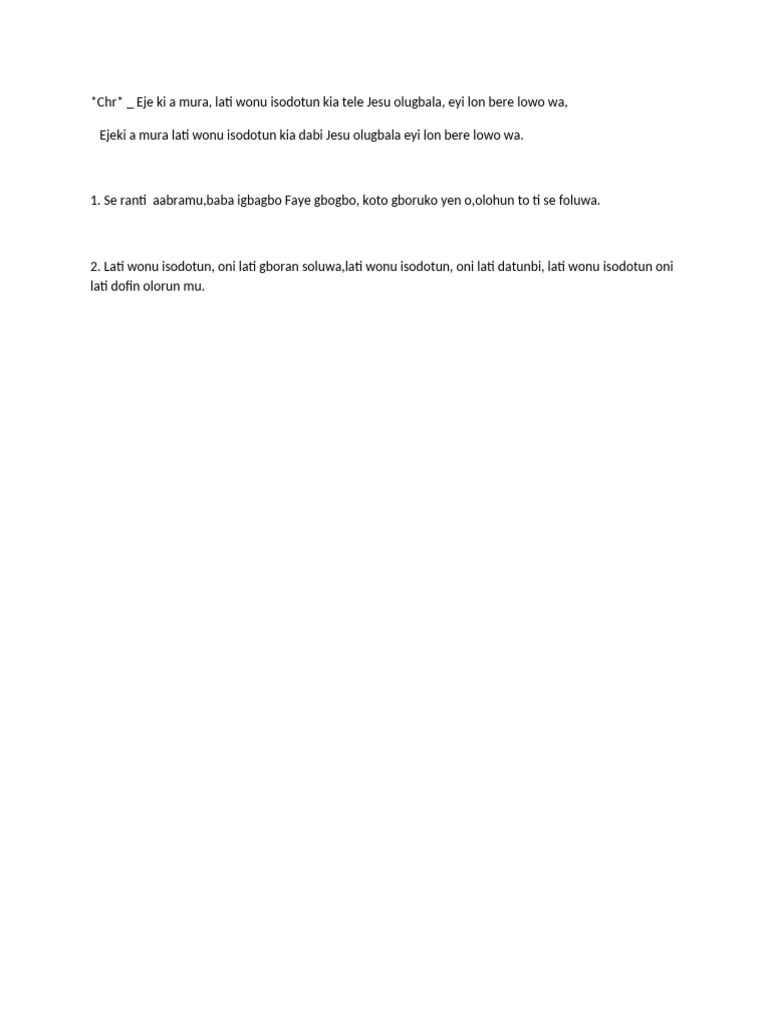 Isodotun Mura Lati Dabi Jesu Pdf