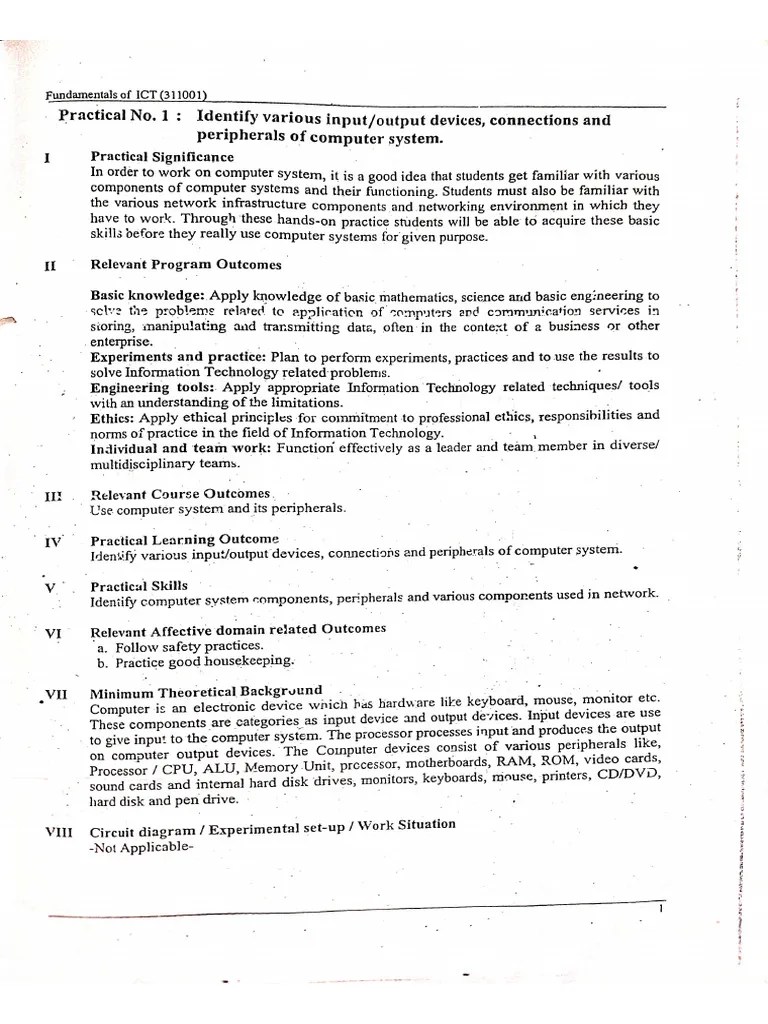 ICT Laboratory Manual | PDF