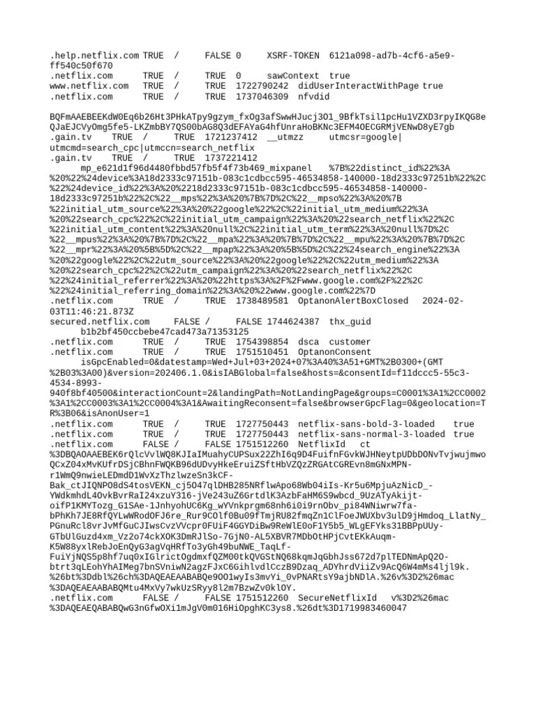 Netflix Cookies 20-07-2024 | PDF