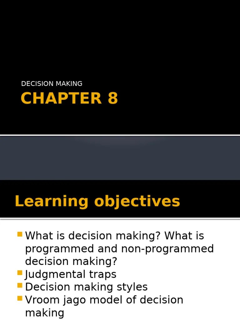 Decision Making | PDF | Rationality | Decision Making