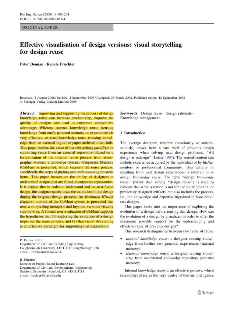 Effective Visualisation Of Design Versions Visual Storytelling For Design Reuse | PDF | Icon ...