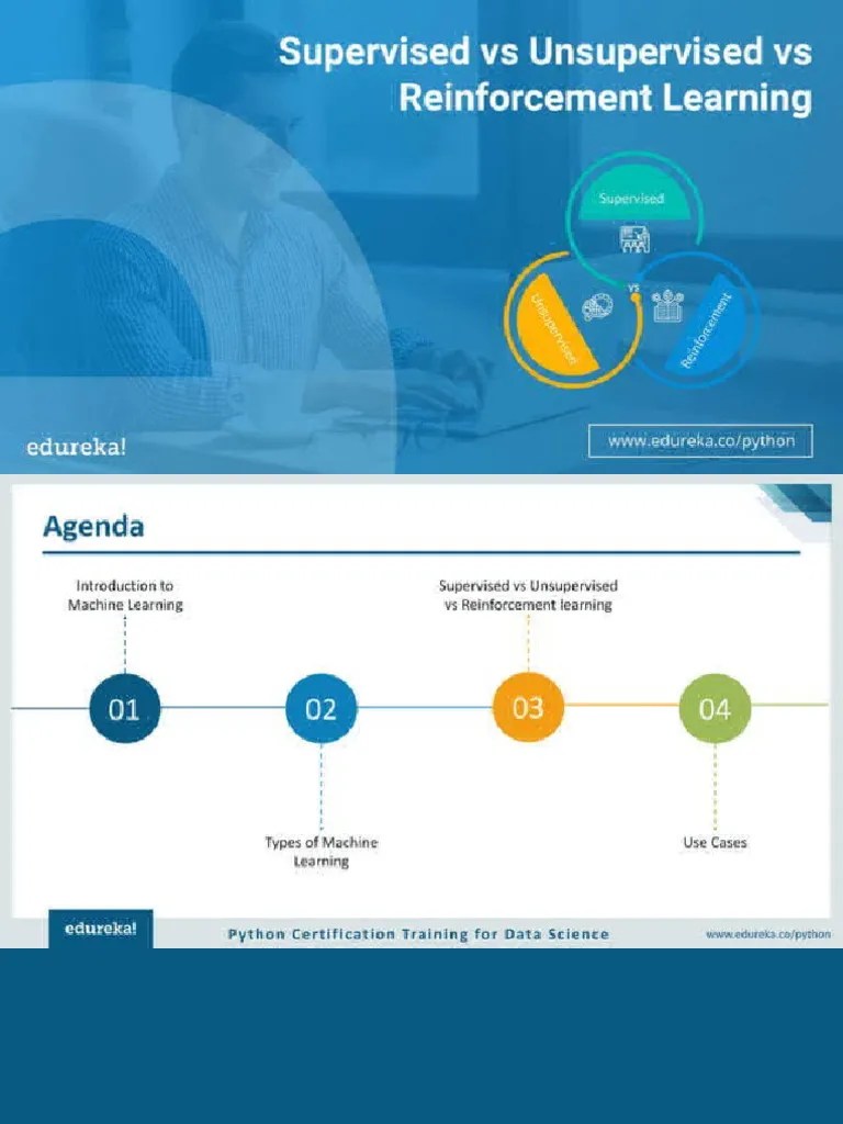 Supervised Vs Unsupervised Vs Reinforcement Learning - Edureka - 20240618 - 111246 | PDF