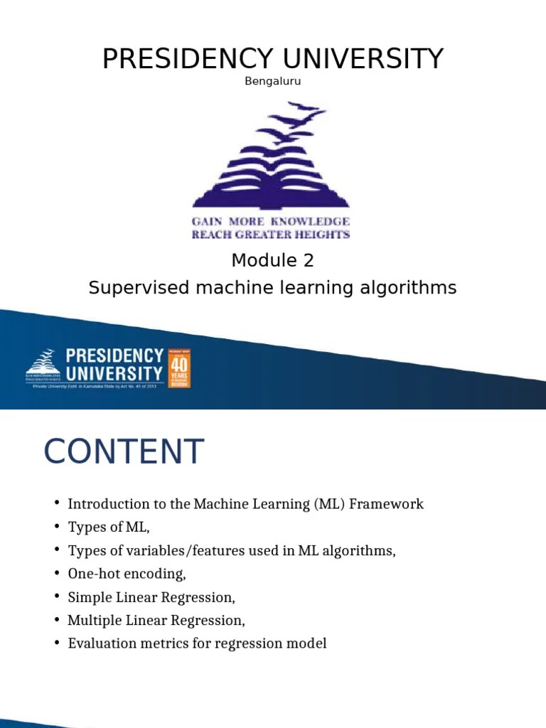 Module 2 -Aiml Part 1 | PDF | Machine Learning | Regression Analysis
