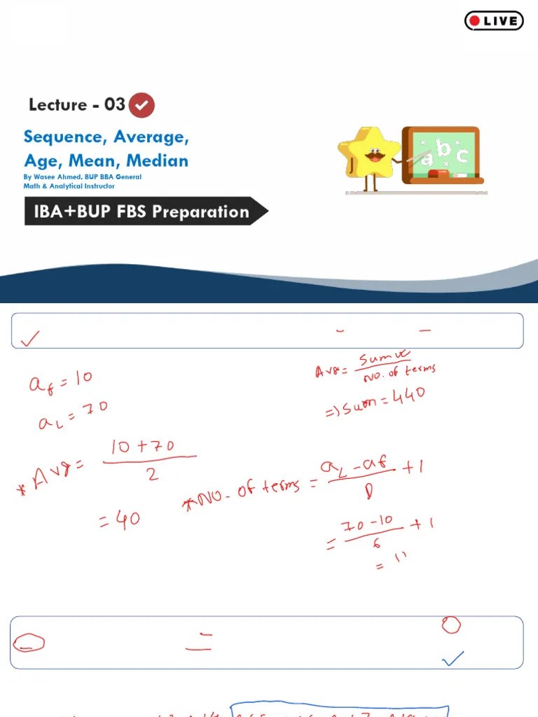 Average Age Sequence | PDF | Analysis | Discrete Mathematics