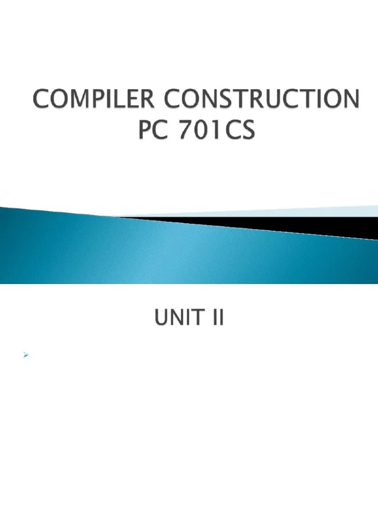 UNIT 2-PART B | PDF | Parsing | Software Engineering