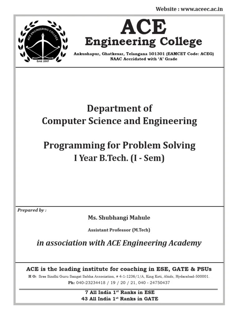 PPS Unit 2 | PDF | Pointer (Computer Programming) | Integer (Computer ...