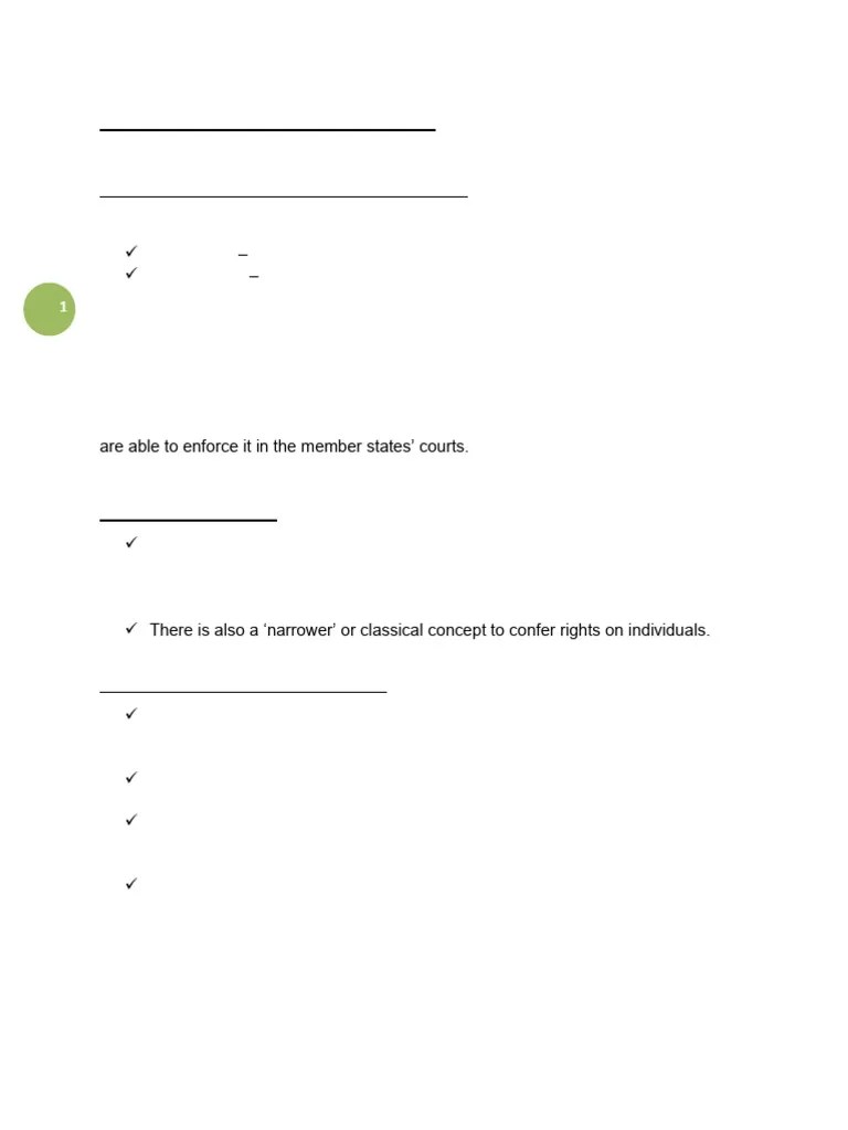 The Concept Of Direct Effect (Version 2) | PDF | Judiciaries | Public Law