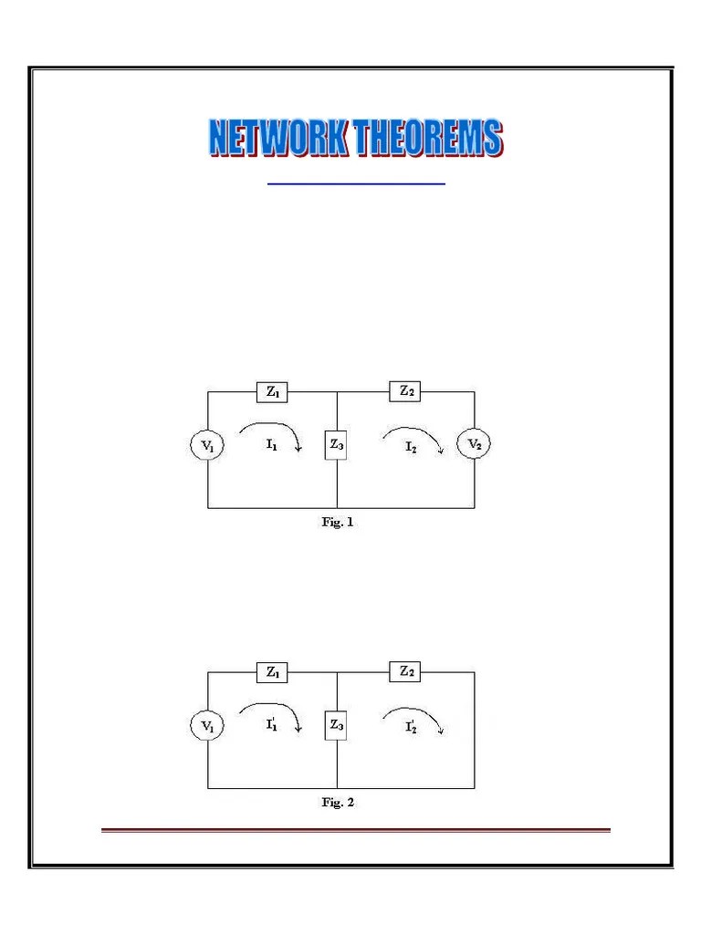 Network Theorems | PDF | Electrical Impedance | Electronic Circuits