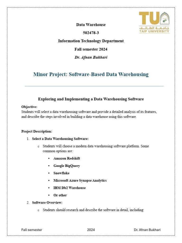 Project | PDF | Data Warehouse | Information Science