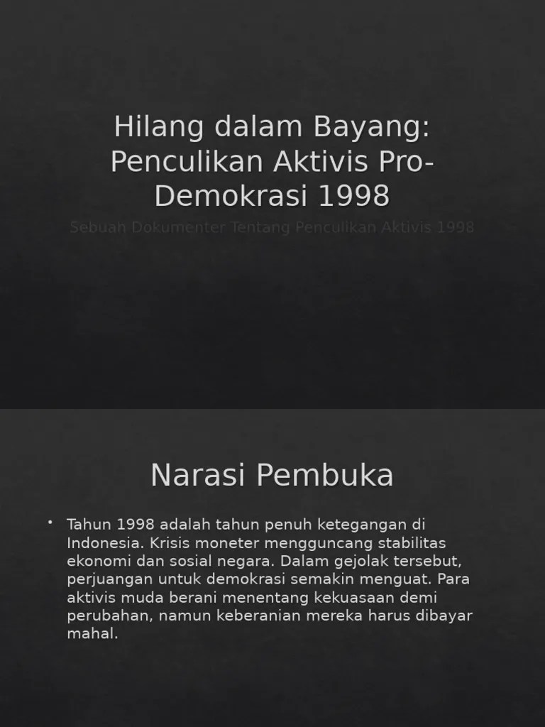 Kewarganegaraan Hilang Dalam Bayang Penculikan Aktivis 1998 Updated | PDF