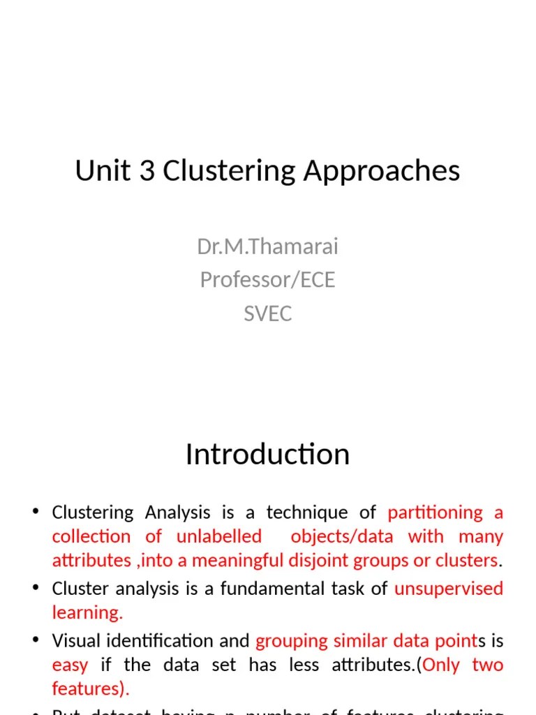 Unit 3 Clustering Algorithm | PDF | Cluster Analysis | Normal Distribution