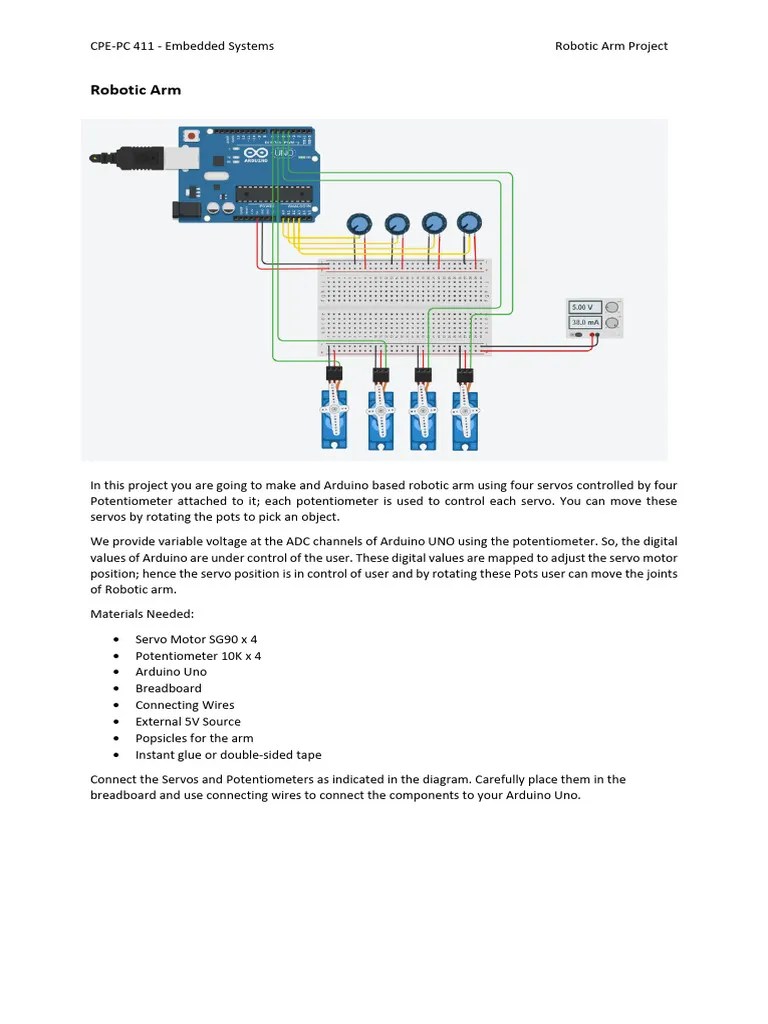 Robotic Arm Project | PDF