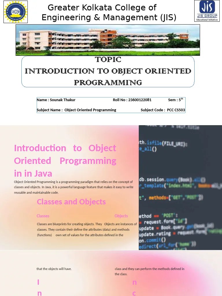 Introduction To Object Oriented Programming In Java | PDF | Method ...