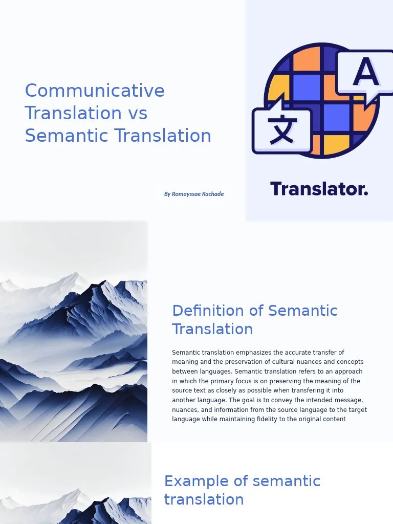 Communicative Translation Vs Semantic Translation | PDF | Translations ...