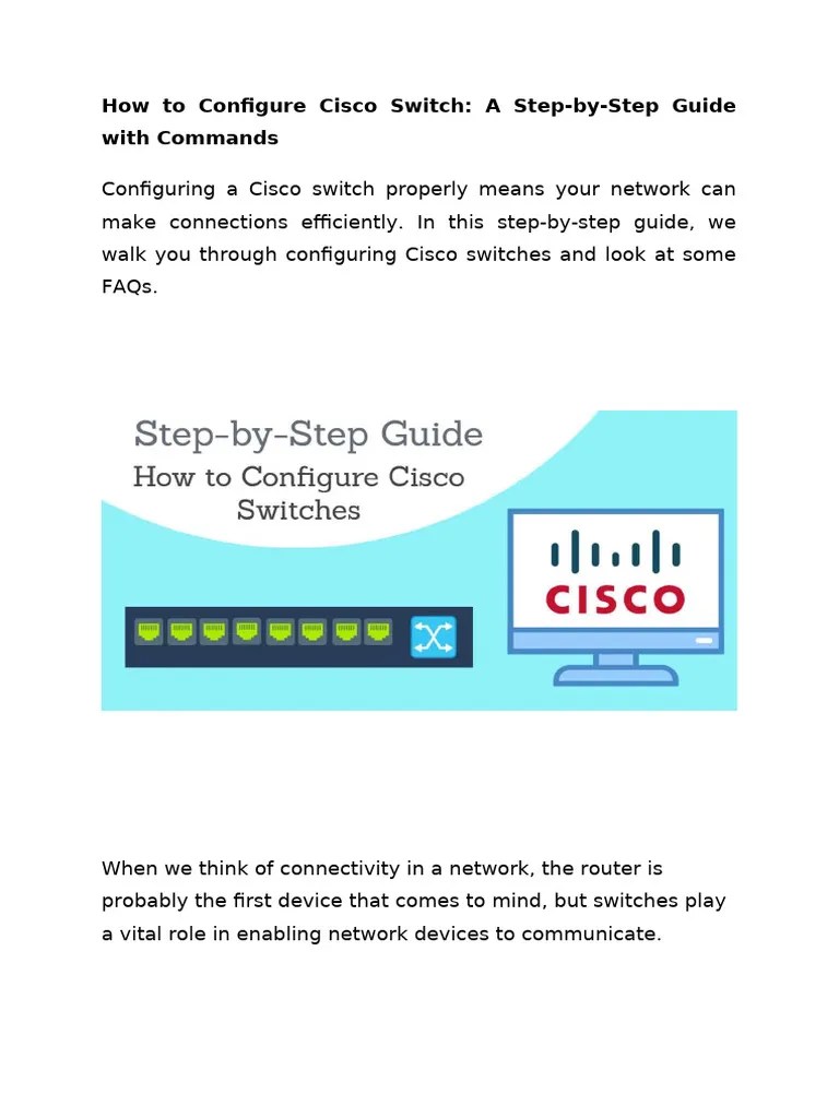Switch Configuration Step By Step | PDF | Computer Network | Port (Computer Networking)