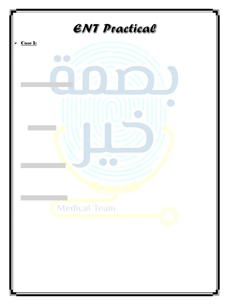 ENT Practical New | PDF | Human Head And Neck | Otorhinolaryngology
