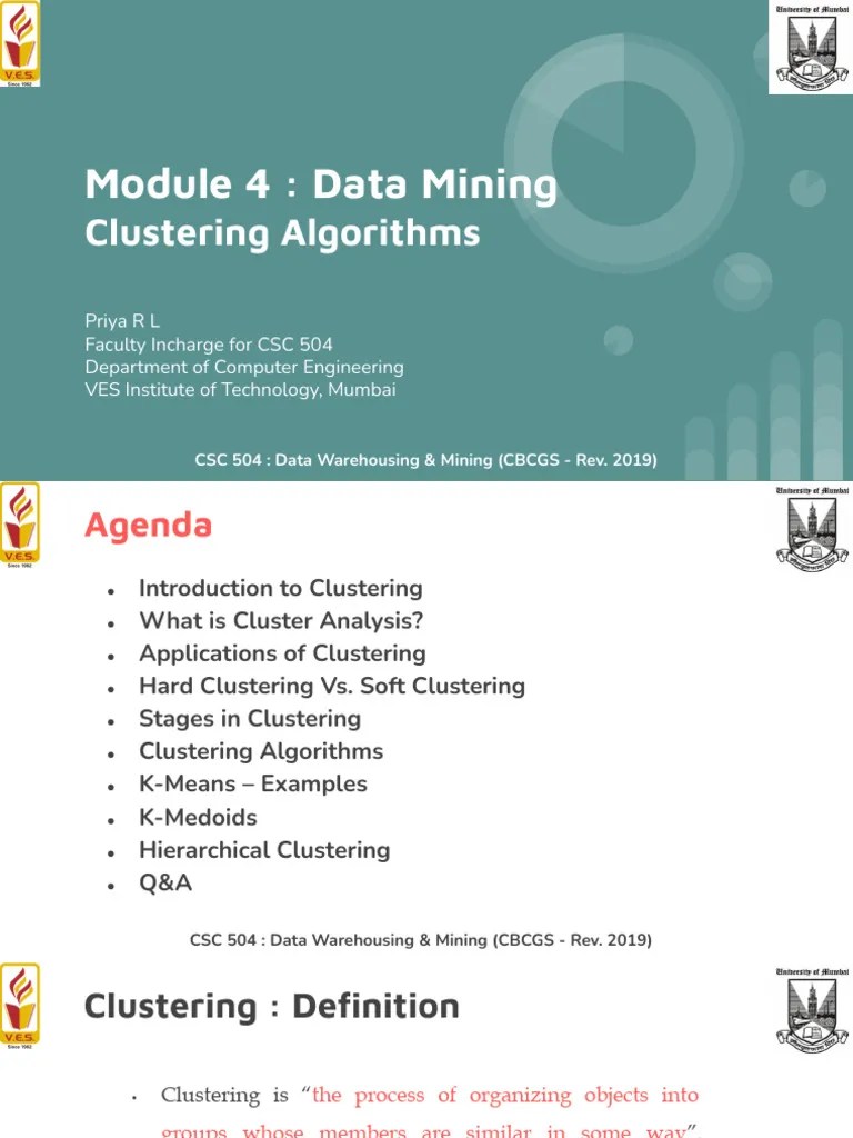 M4 DM Clustering Part I | PDF | Cluster Analysis | Spatial Analysis