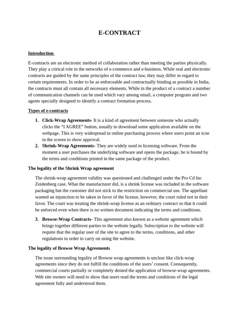 Law Of Contract | PDF | Contractual Term | Offer And Acceptance