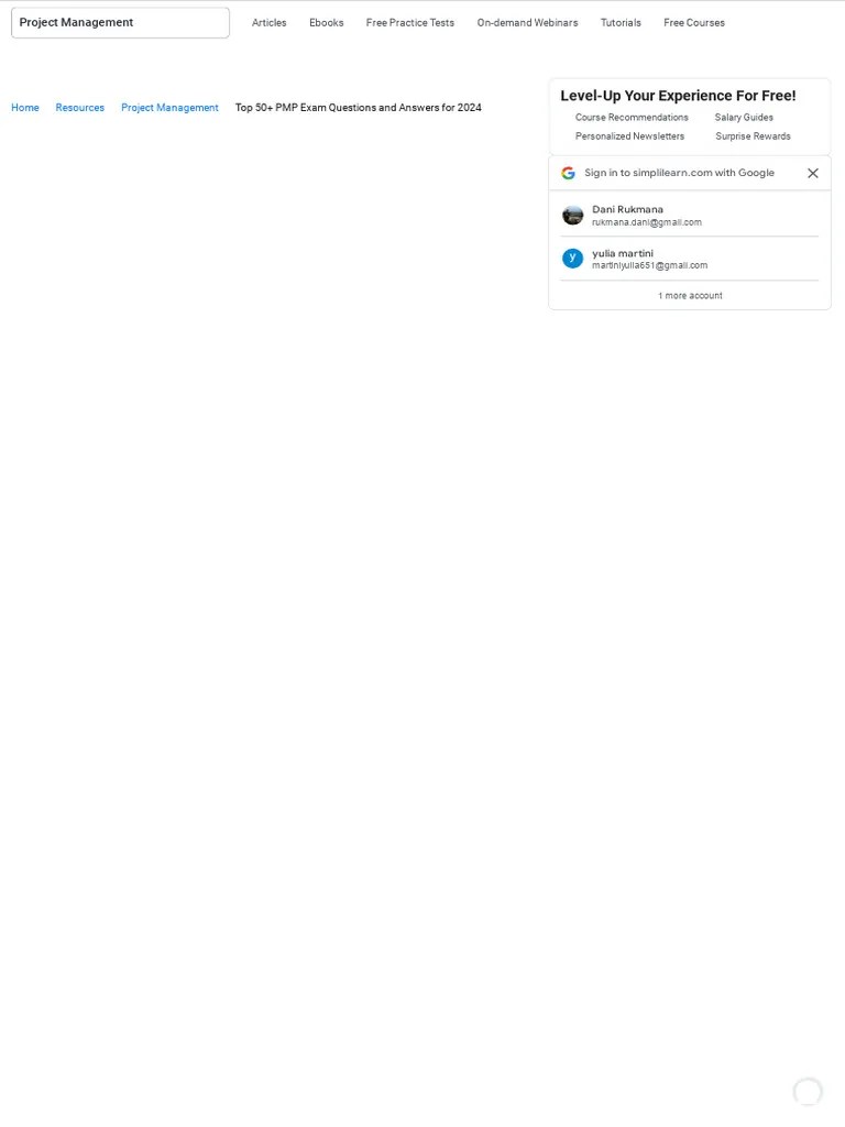 Top 50+ PMP Exam Questions And Answers For 2024 | PDF | Project ...