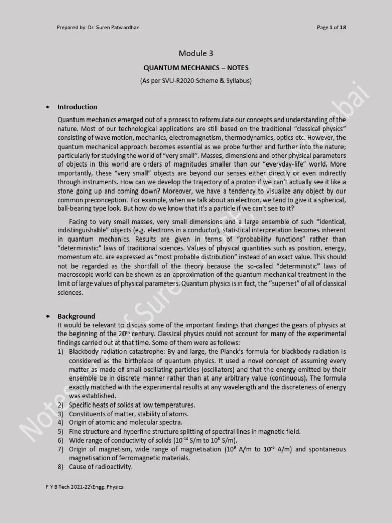 Quantum Mechanics | PDF | Quantum Mechanics | Physics