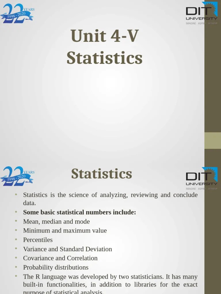 Unit 4 V Statistics Pdf