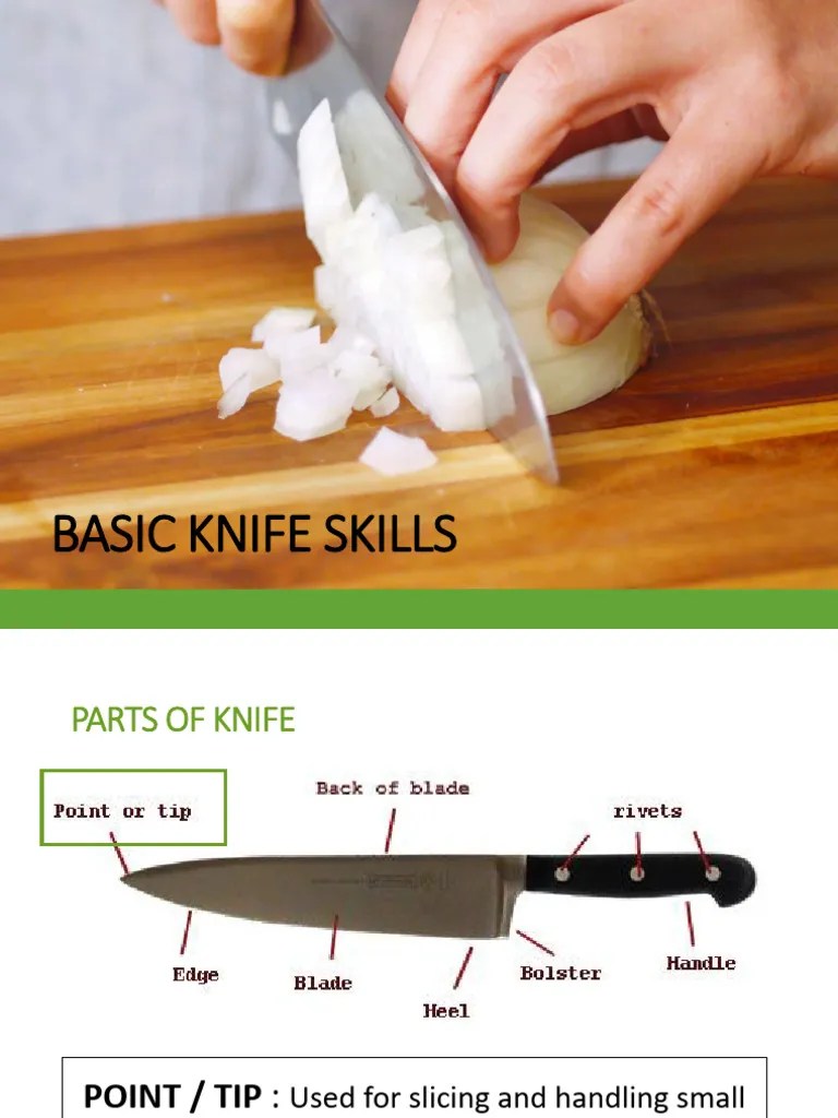 Basic Knife Skills Cutting Pdf Knife Blade