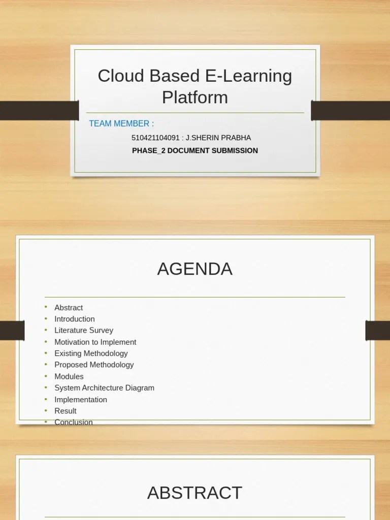 E Learning Pdf Cloud Computing Educational Technology