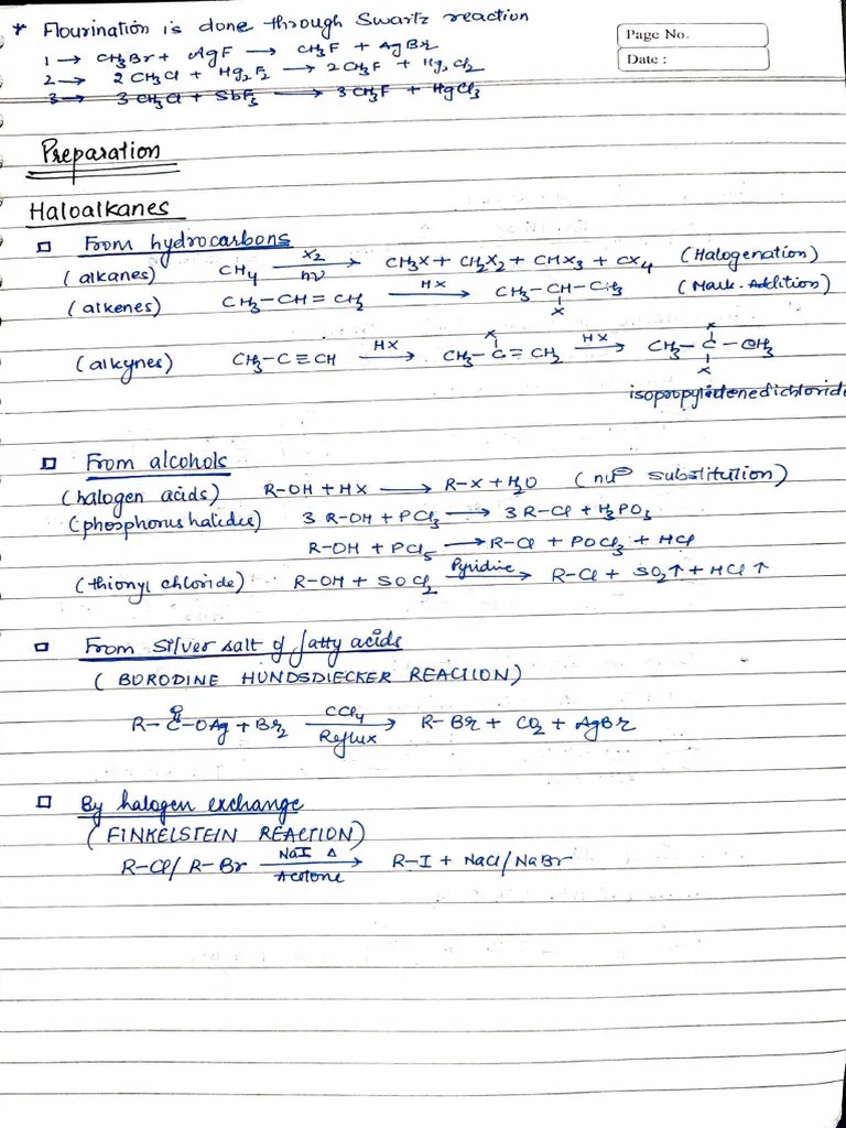 Organic Chemistry (All Reactions) Class 12 | PDF