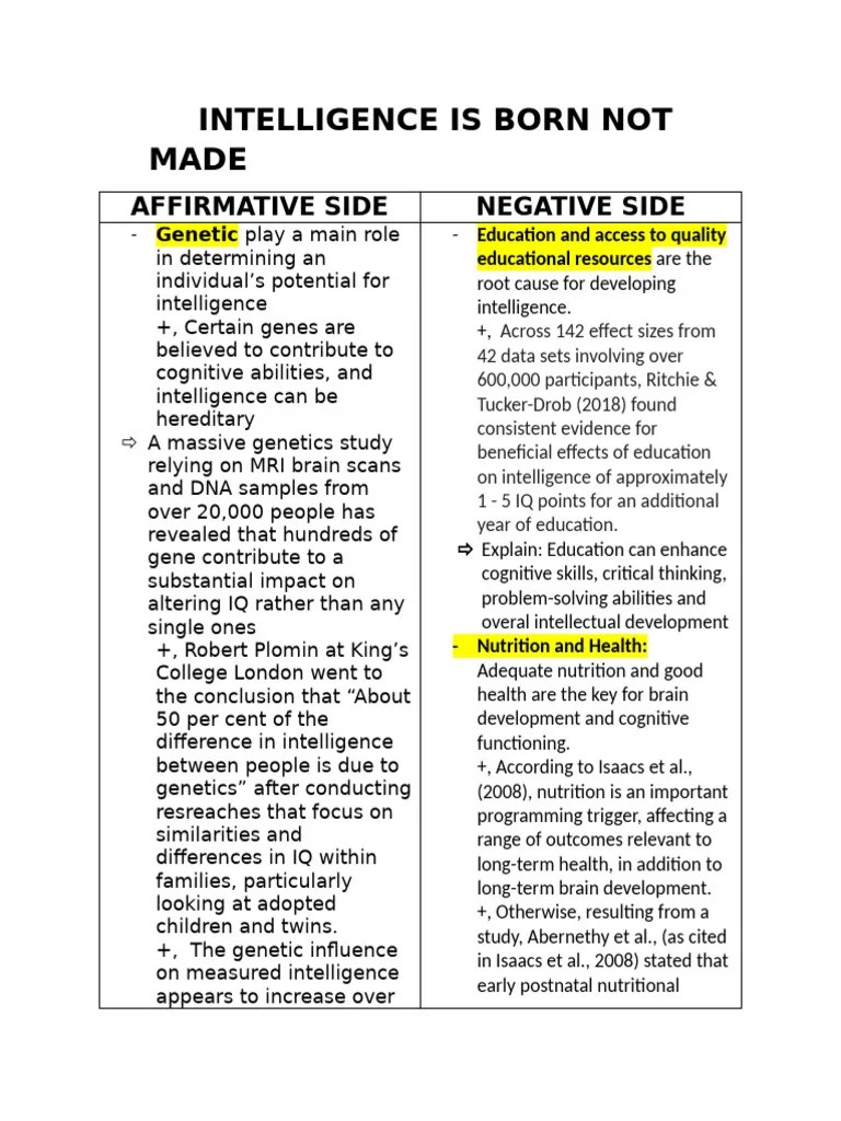 Speaking Homework Pdf Intelligence Quotient Cognitive Development