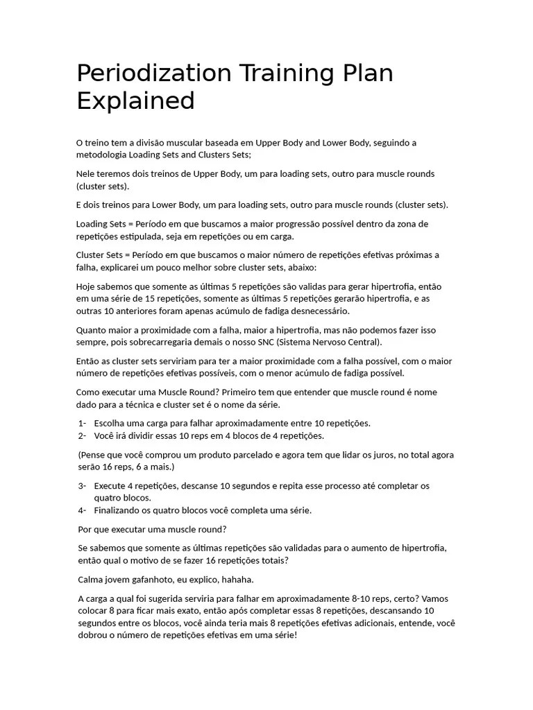 Periodization Training Plan Explained | PDF