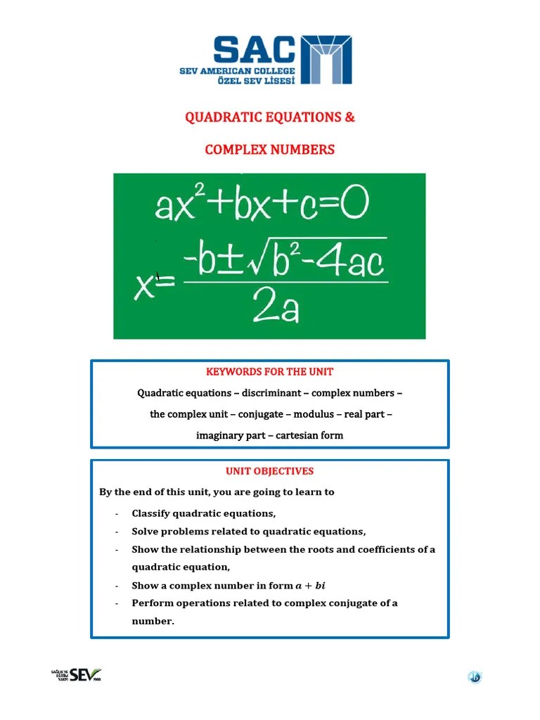 Quadratic Equations 2 | PDF | Quadratic Equation | Complex Number