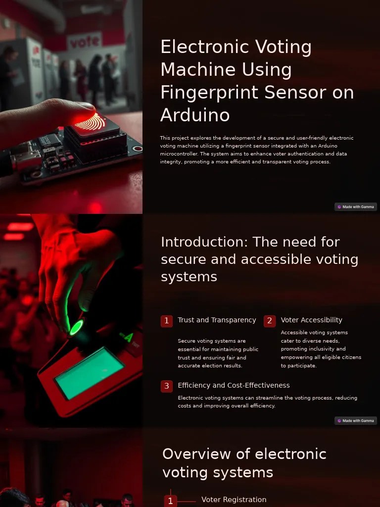 Electronic Voting Machine Using Fingerprint Sensor On Arduino | PDF ...