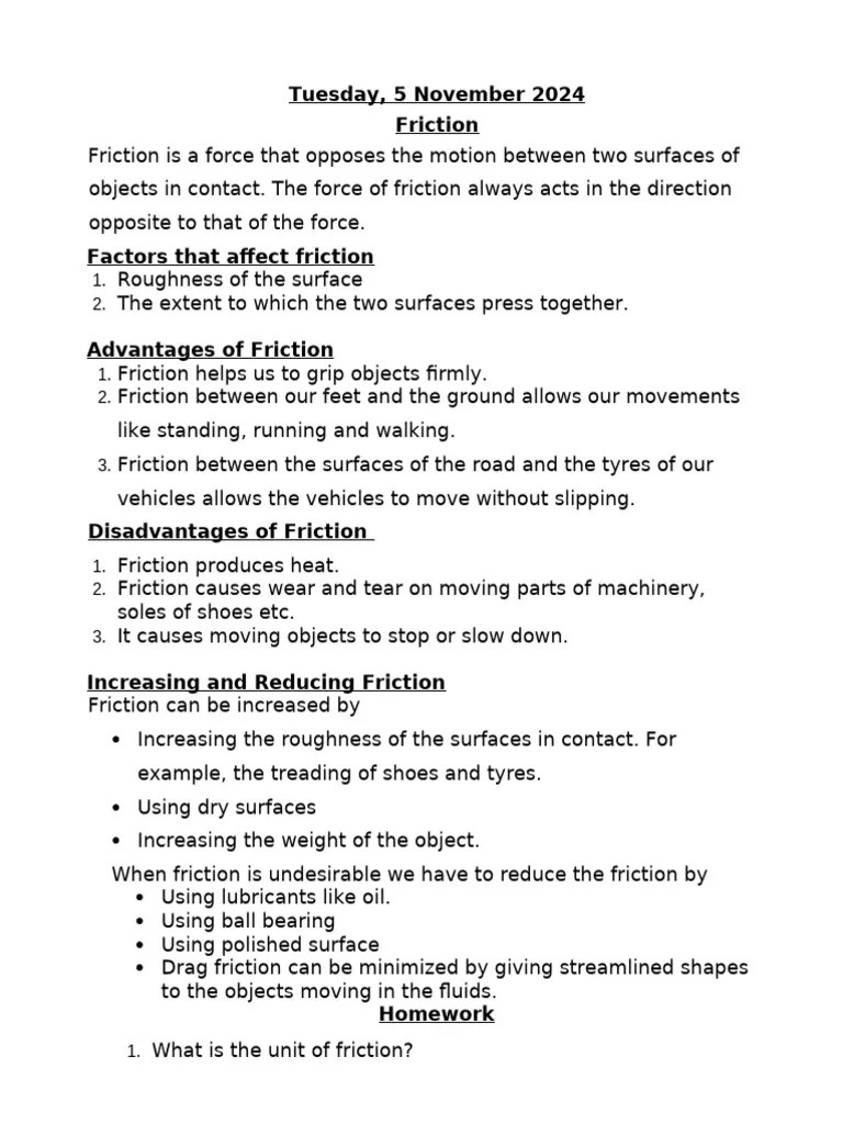 Friction | PDF | Friction | Force