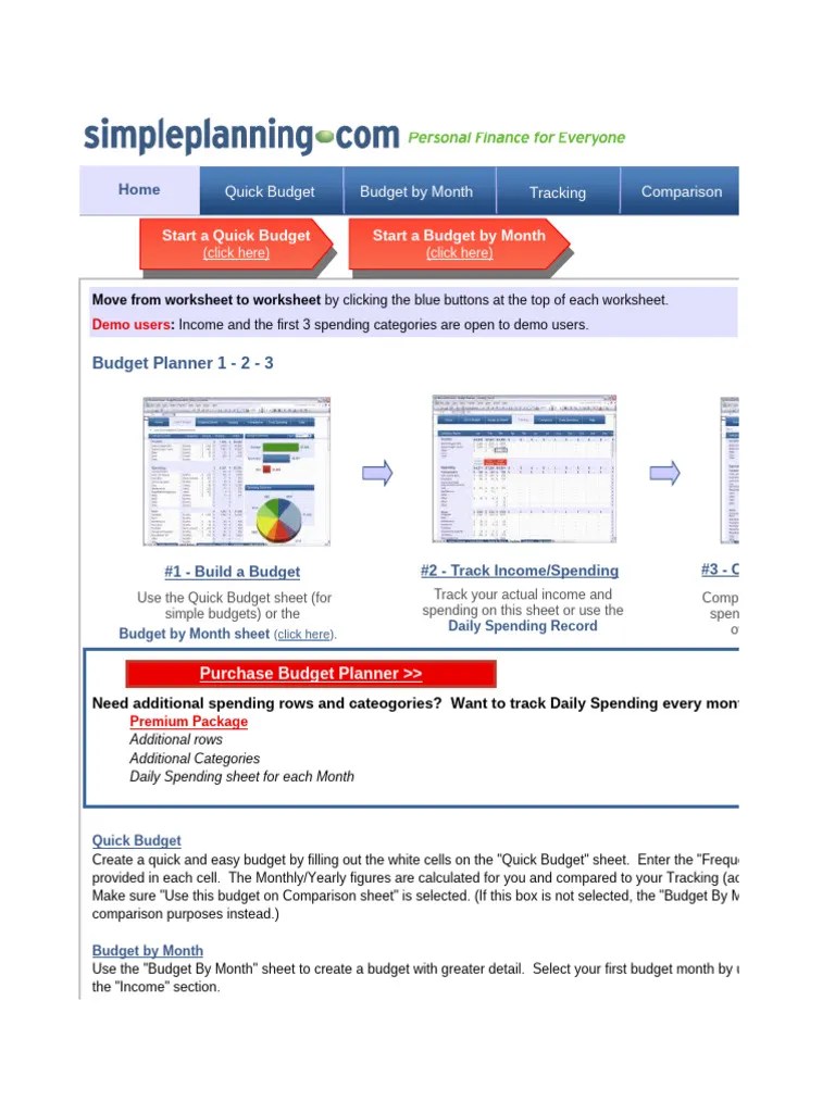 Budgetplanner Demo Pdf License Worksheet
