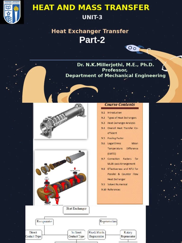HMT UNIT 3 Part 2 Heat Exchanger Theory | PDF