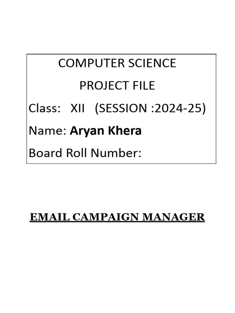 Email Campaign Manager Pdf Computing Data Management