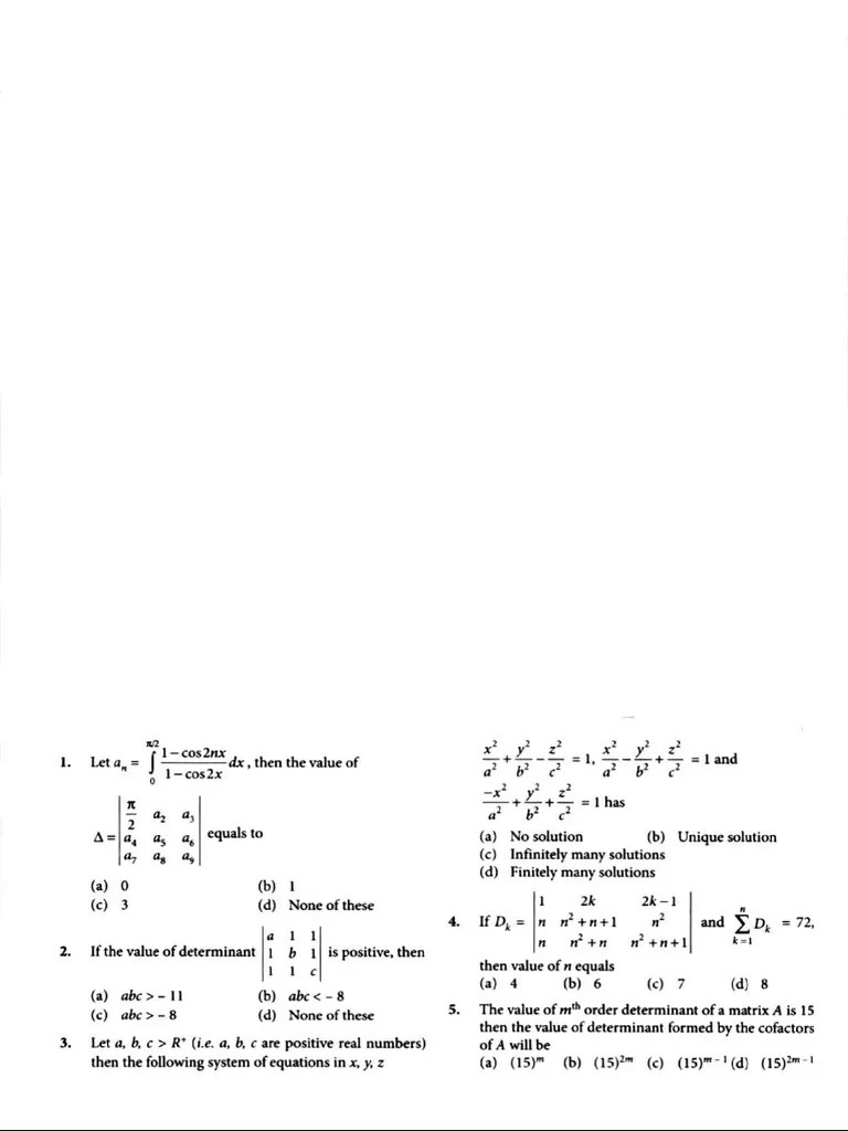 Det & Matrices Rev-2 | PDF | Determinant | Matrix (Mathematics)
