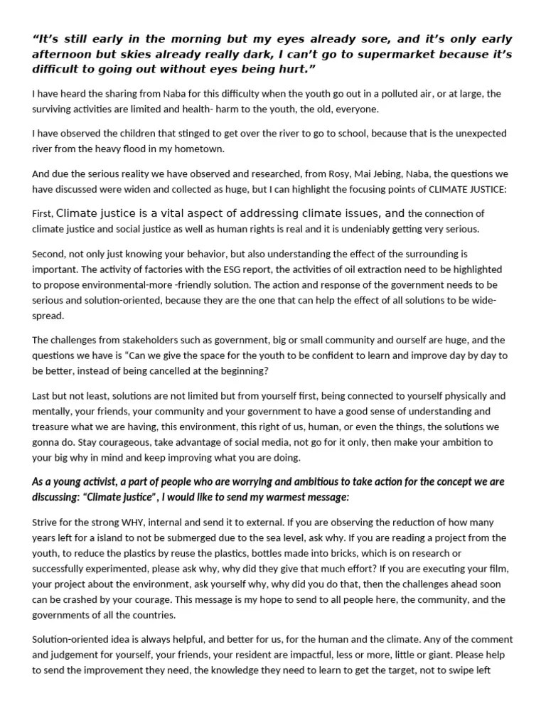 Climate Justice Pdf