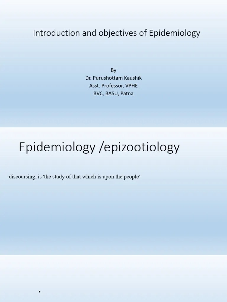 Epidemiology Introduction1 | PDF