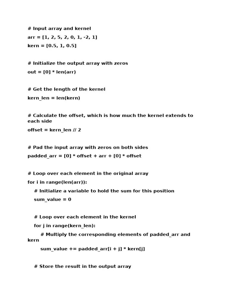 Explanation Exercise10 Python | PDF | Convolution | Computer Engineering